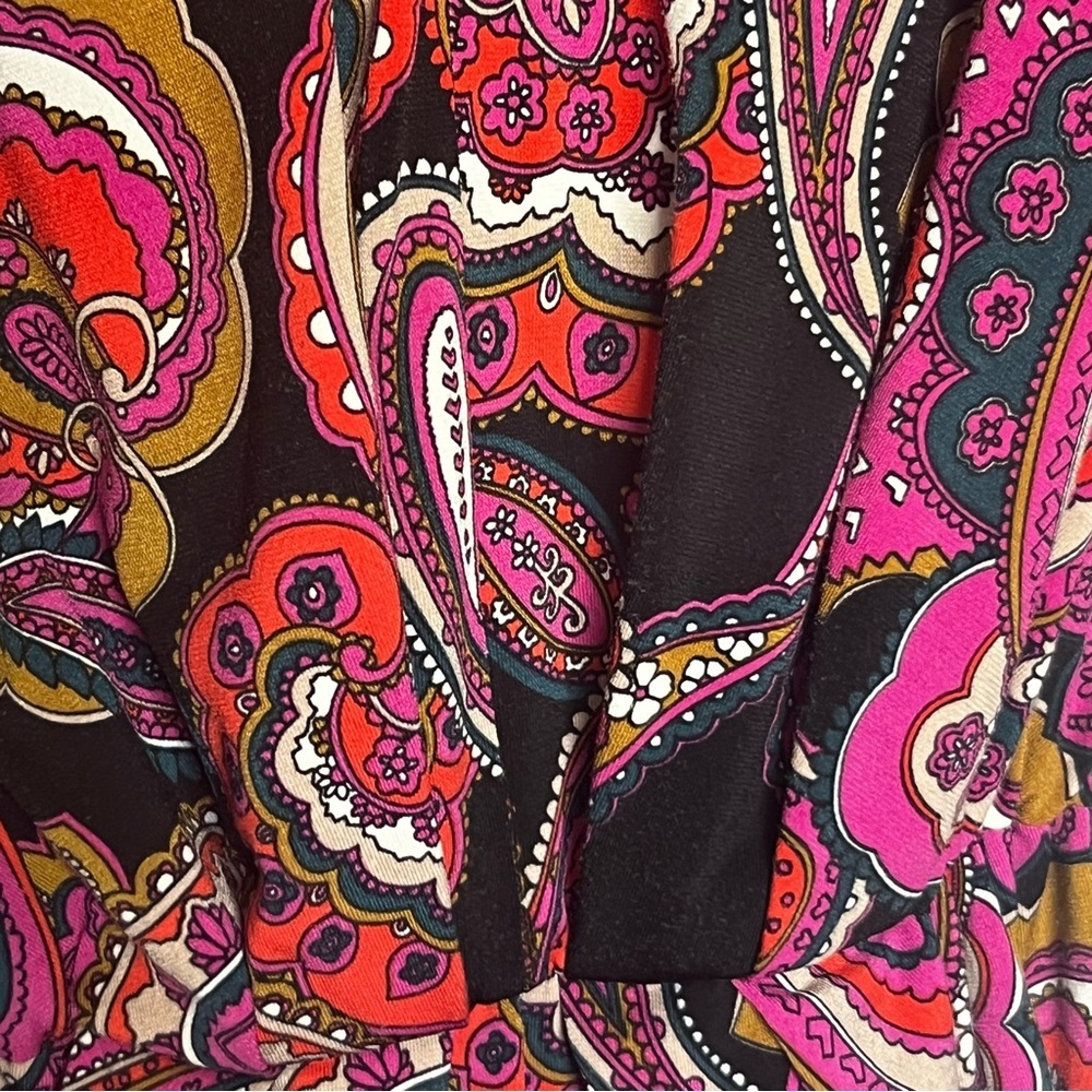 Trina By Trina Turk Paisley Jersey Dress Small Lined Mini Business Career Party - Picture 8 of 9